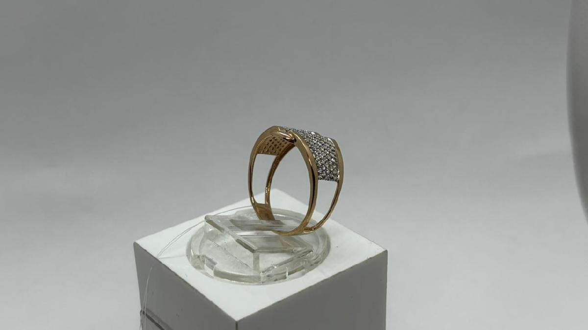 КОЛЬЦО С КАМНЯМИ (Au 585)