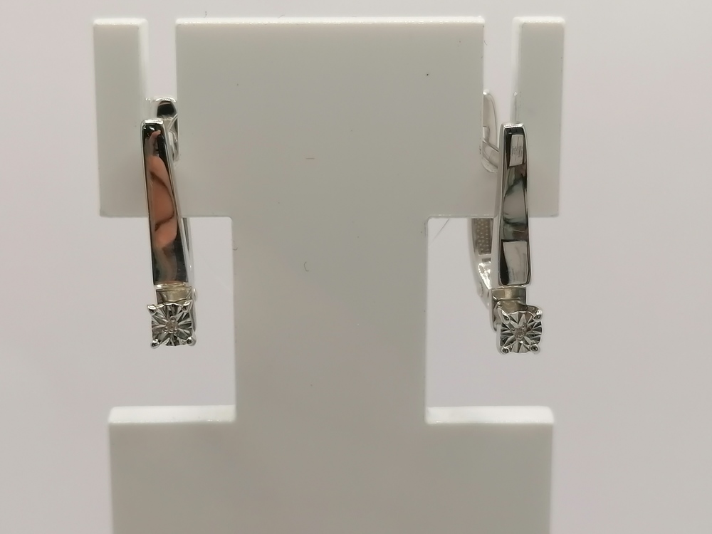 СЕРЬГИ БРИЛЛИАНТ (Ag 925)