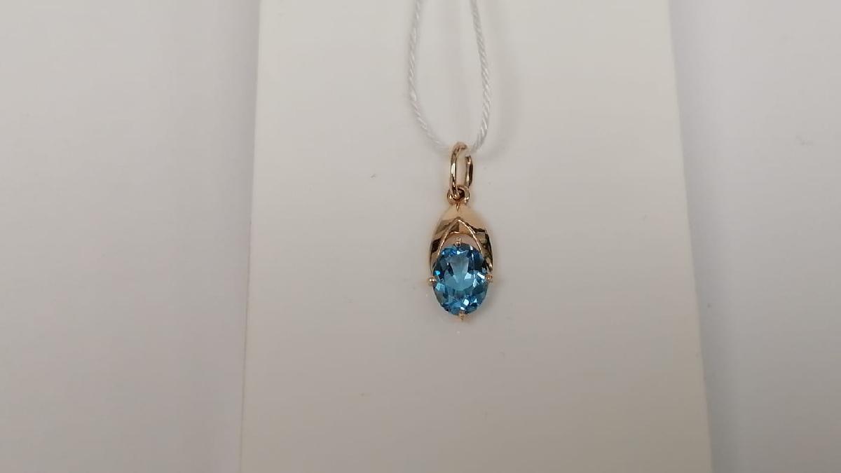 ПОДКМ585 ПОДВЕСКА С КАМНЕМ (Au 585)