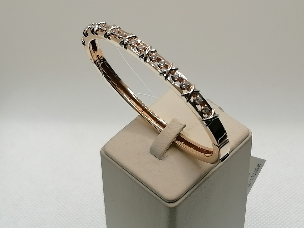 БРАСЛЕТ ЖЕСТКИЙ с камнями (Au 585)