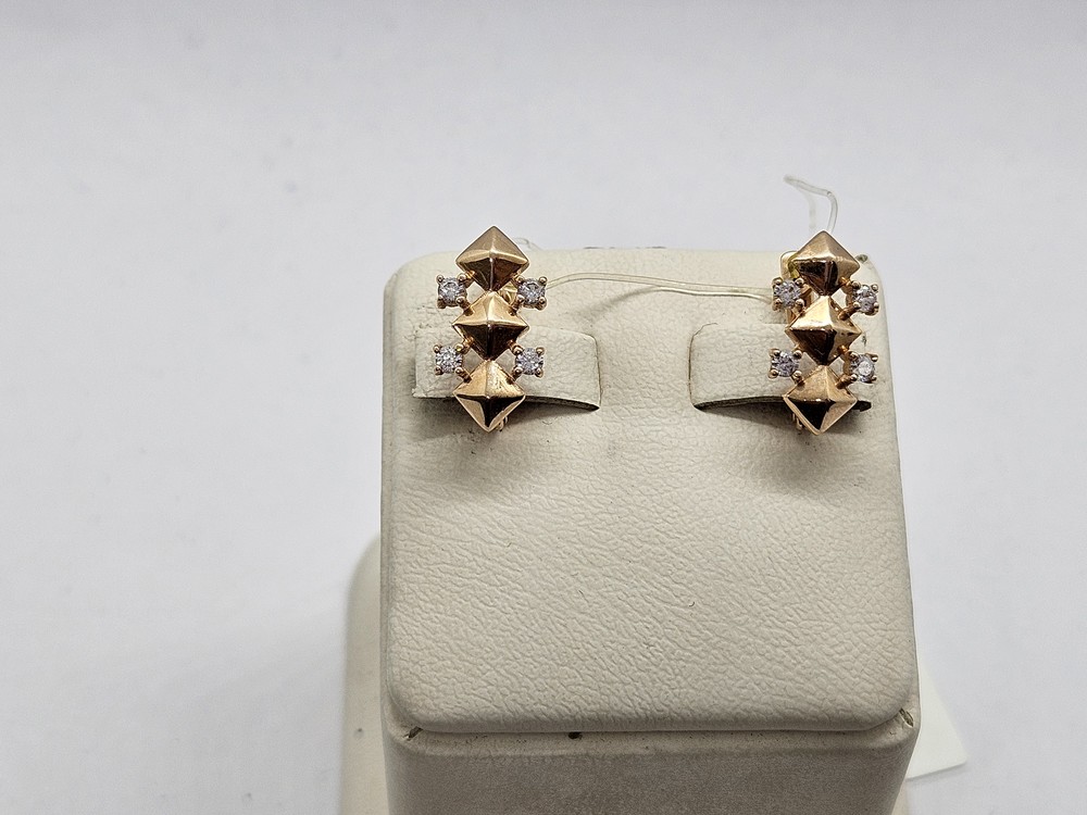 С5038 СЕРЬГИ С КАМНЯМИ (Au 585)