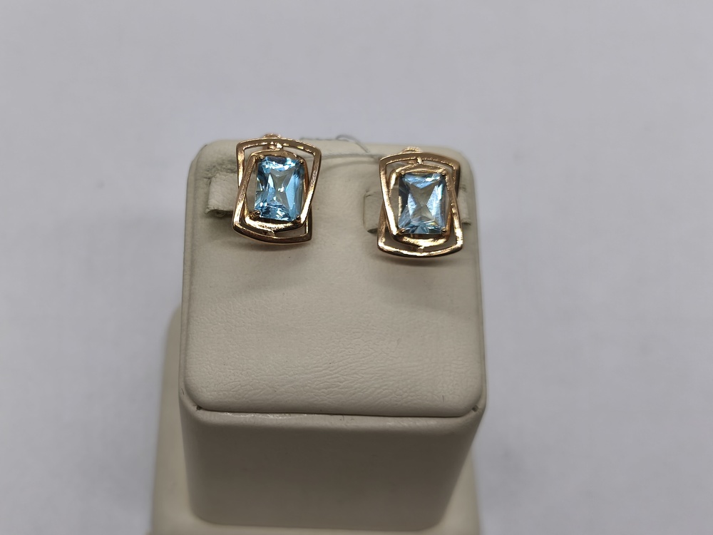 СЕРЬГИ С КАМНЕМ (Au 585)