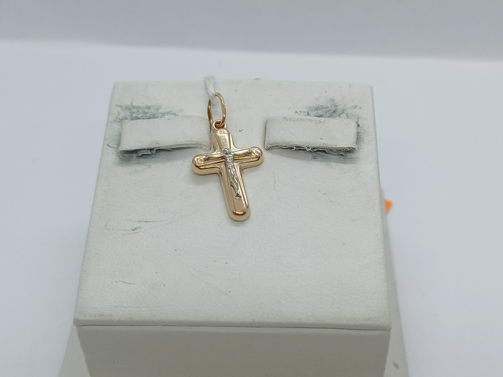 ПОДВЕСКА КРЕСТ БЕЗ КАМНЯ (Au 585)