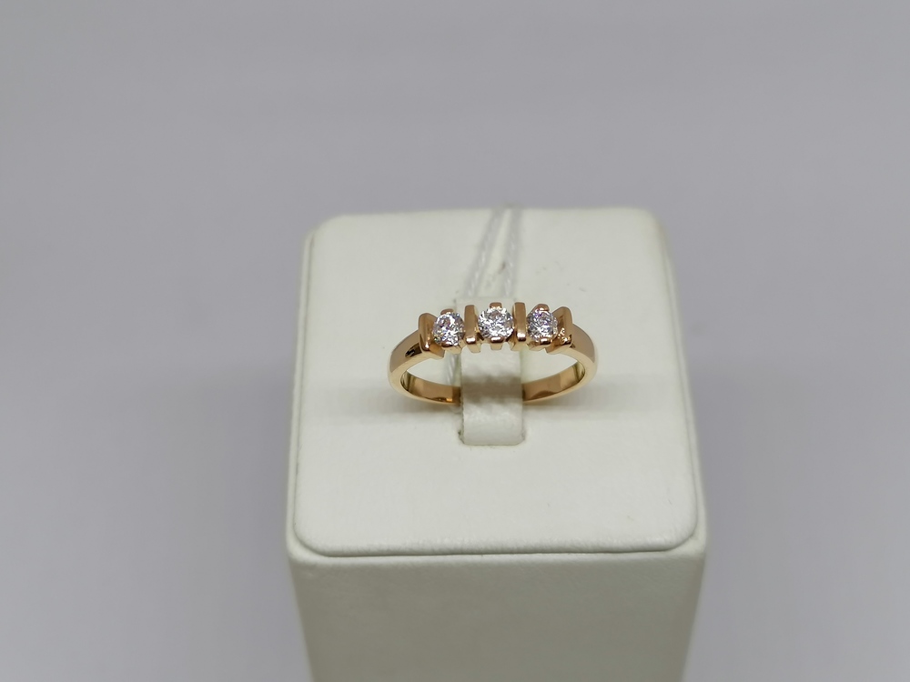 КОЛЬЦО С КАМНЯМИ (Au 585)