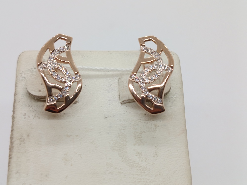 СКМИ585 СЕРЬГИ С КАМНЯМИ (Au 585)