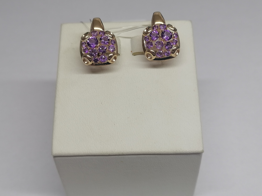 СЕРЬГИ АМЕТИСТ (Au 585)