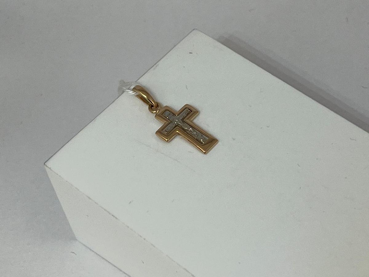 ПОДВЕСКА КРЕСТ БЕЗ КАМНЯ (Au 585)