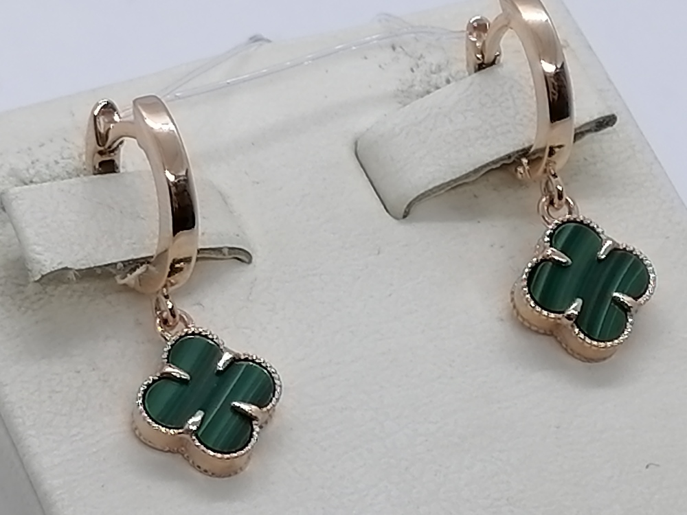 СЕРЬГИ С КАМНЕМ (Au 585)