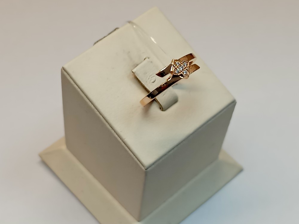 КОЛЬЦО С КАМНЯМИ (Au 585)