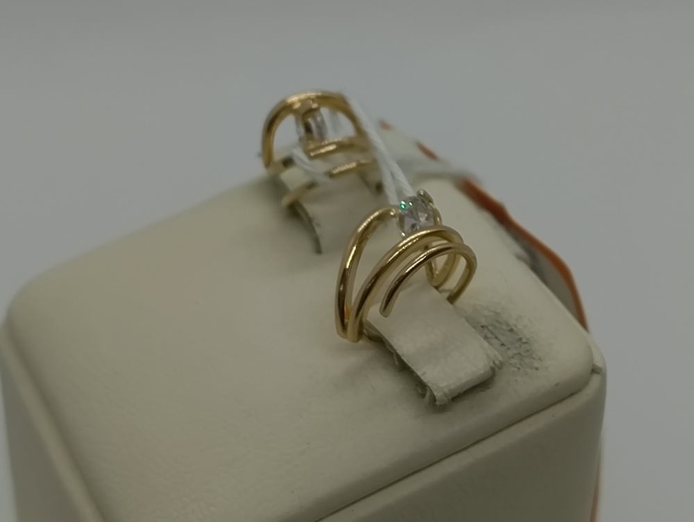 СЕРЬГИ С КАМНЕМ (Au 585)