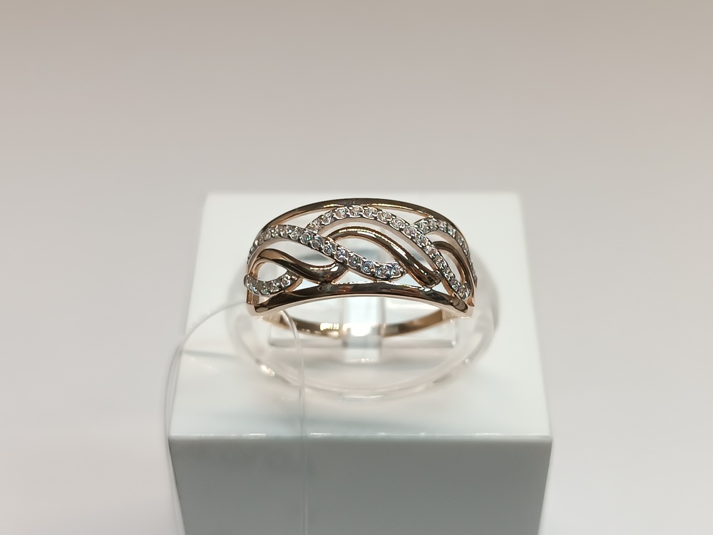 КОЛЬЦО С КАМНЯМИ (Au 585)