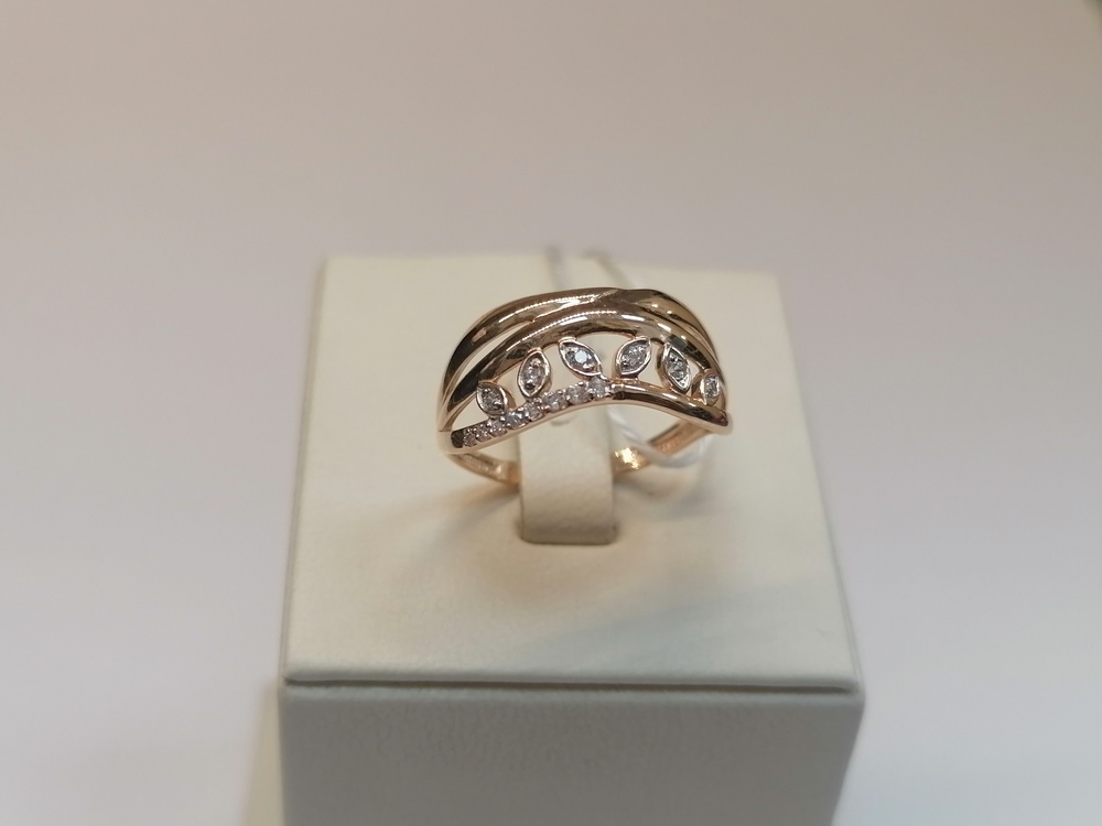 КОЛКМИ585 КОЛЬЦО С КАМНЯМИ (Au 585)