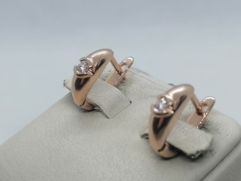 СЕРЬГИ С КАМНЕМ (Au 585)