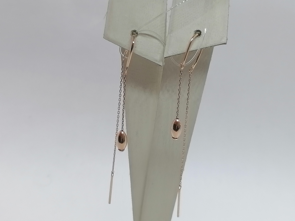 СЕРЬГИ ПРОДЕВКИ без камня (Au 585)