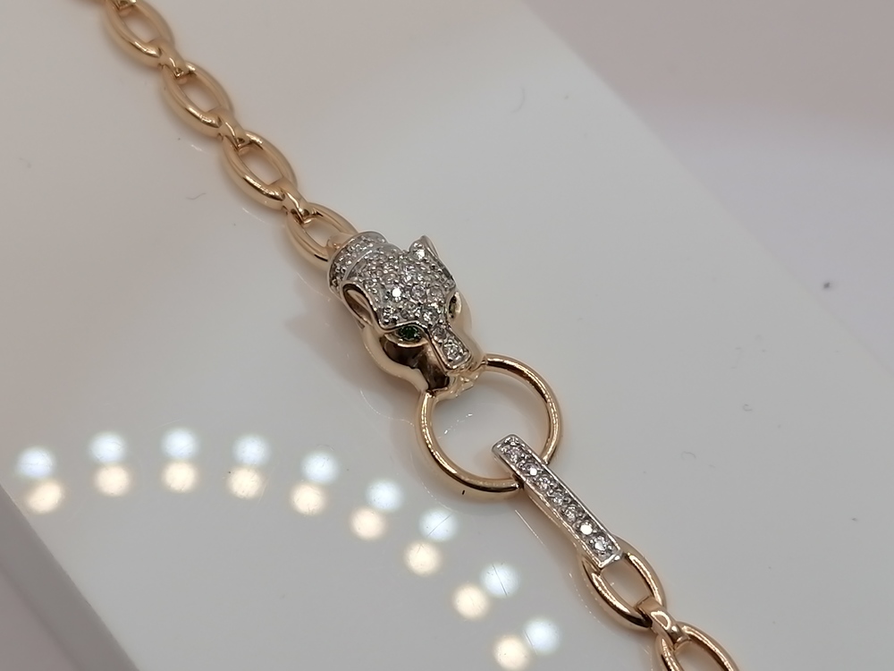 БРАСЛЕТ ФАНТАЗИЯ с камнями (Au 585)