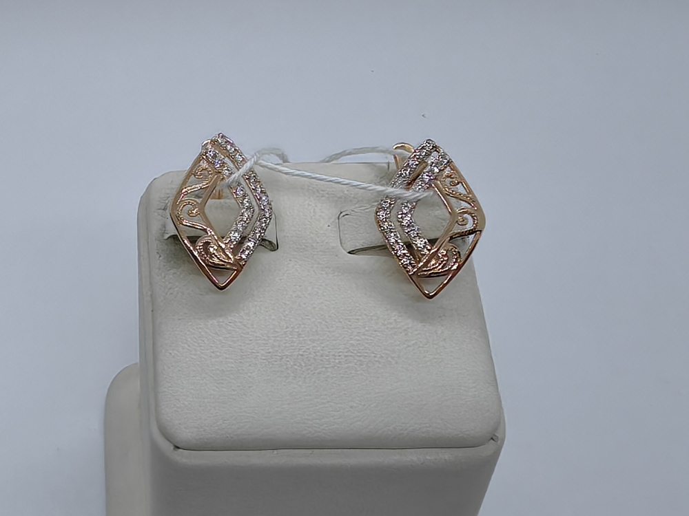 СКМИ585 СЕРЬГИ С КАМНЯМИ (Au 585)