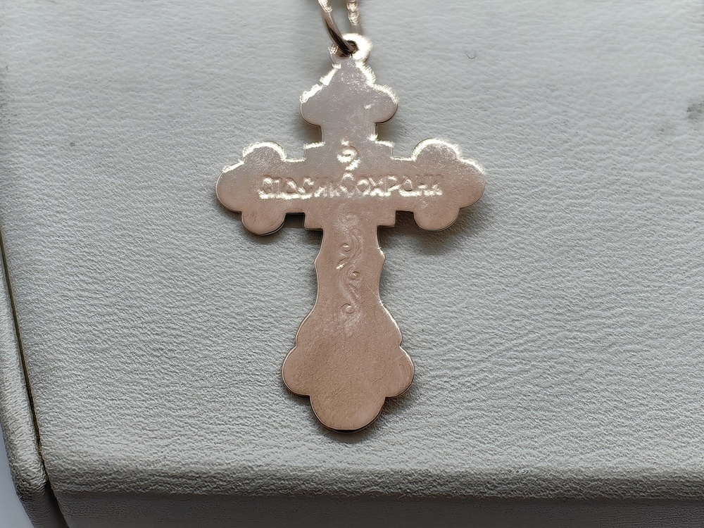 ПОДКБК585 ПОДВЕСКА КРЕСТ БЕЗ КАМНЯ (Au 585)