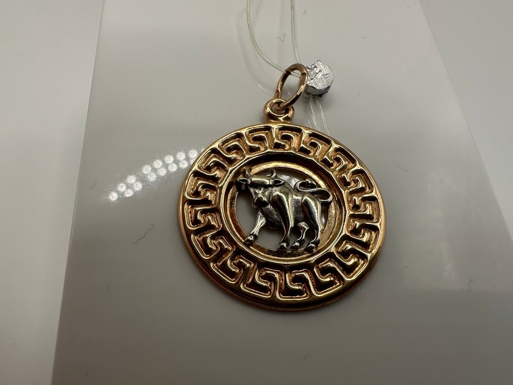 5562/телец ПОДВЕСКА ЗНАК ЗОДИАКА ТЕЛЕЦ (Au 585)