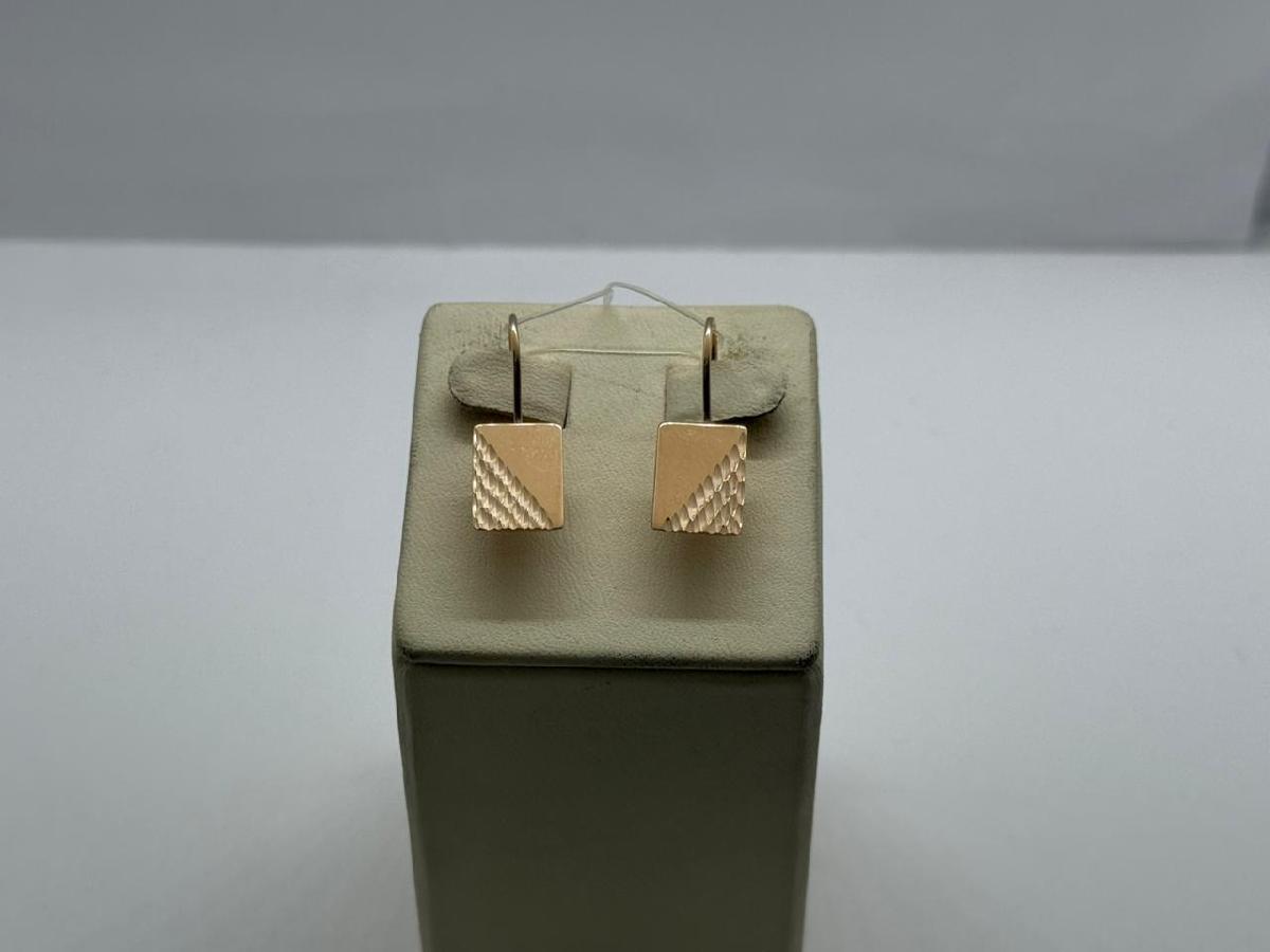 СЕРЬГИ ПЕТЕЛЬКА без камня (Au 585)