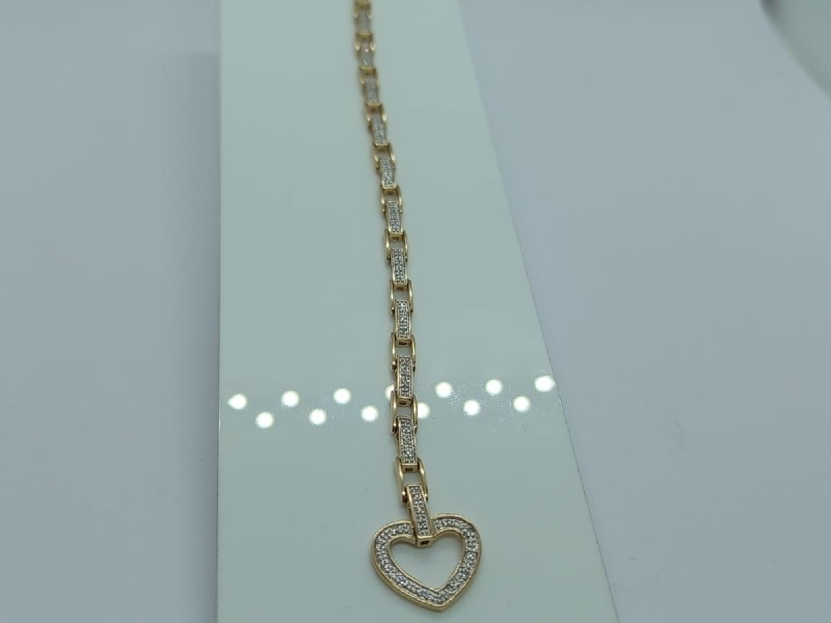 Б585 БРАСЛЕТ С КАМНЯМИ (Au 585)