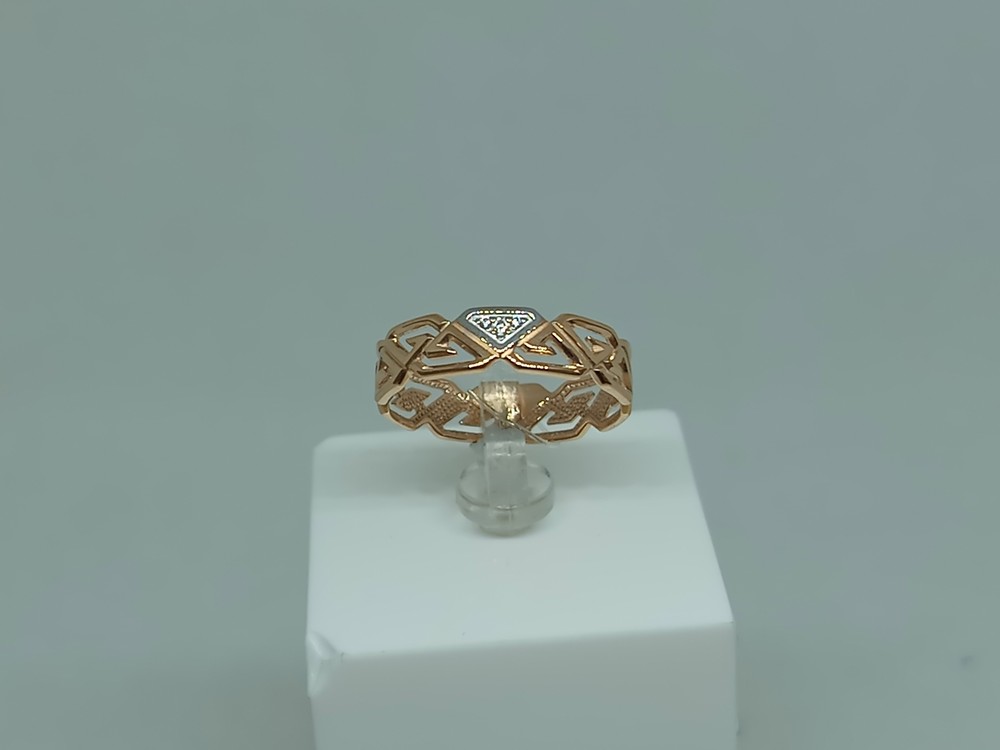 КОЛЬЦО С КАМНЯМИ (Au 585)