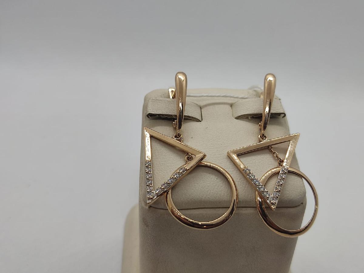 СКМИ585 СЕРЬГИ С КАМНЯМИ (Au 585)