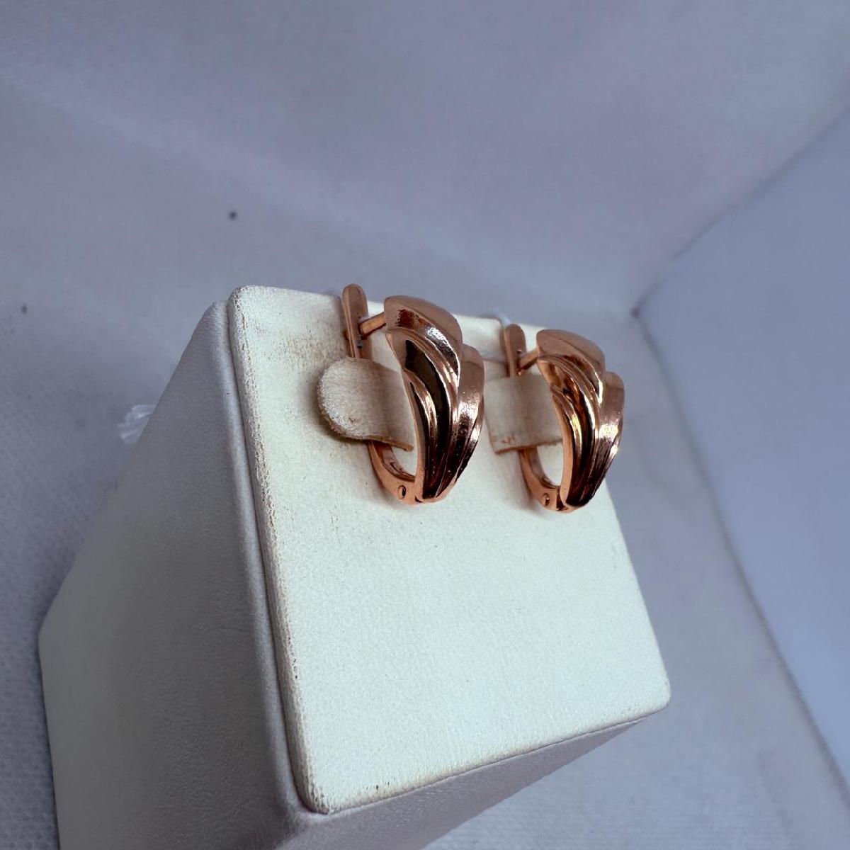 СБКМ585 СЕРЬГИ БЕЗ КАМНЯ (Au 585)