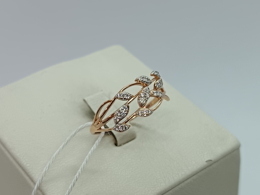 КОЛЬЦО С КАМНЯМИ (Au 585)