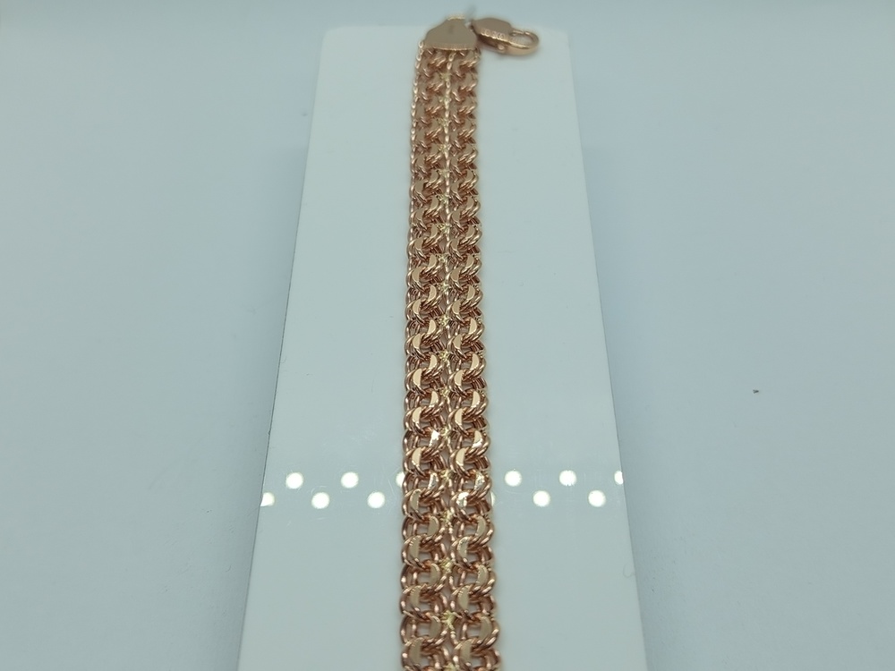 БРАСЛЕТ ПУСТОТЕЛЫЙ Бисмарк (Au 585)