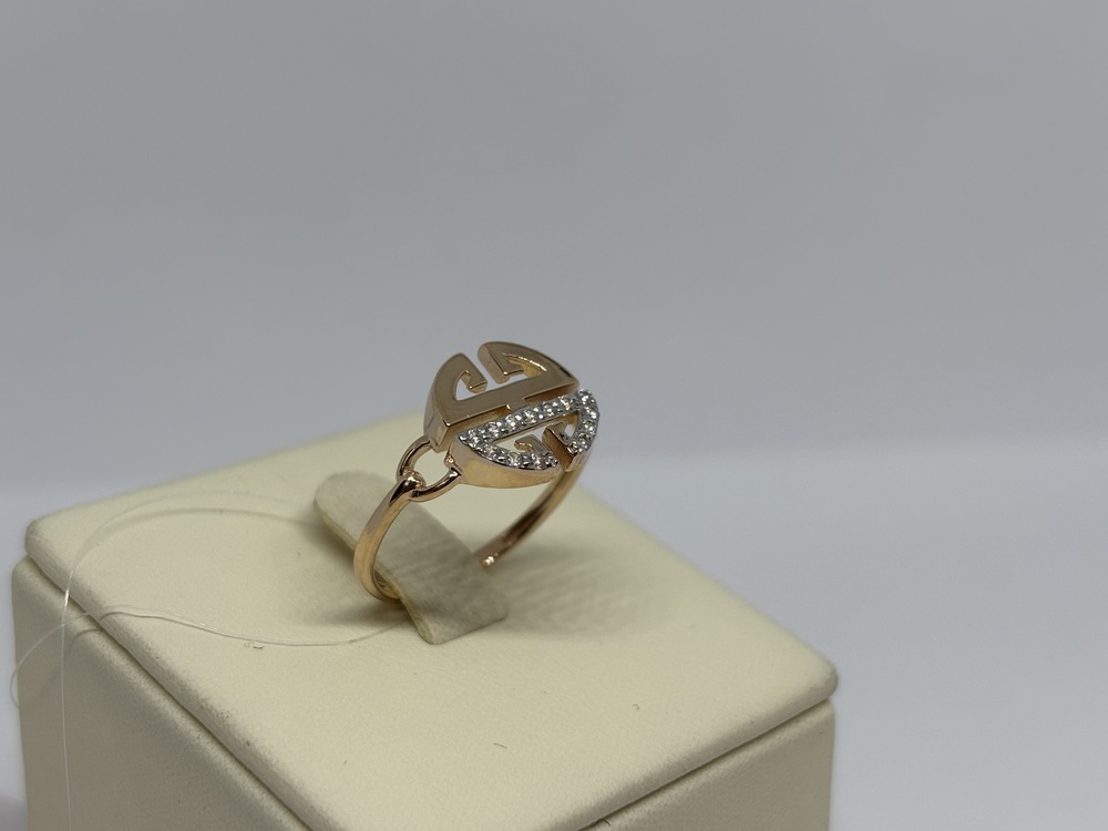 КОЛЬЦО С КАМНЯМИ (Au 585)