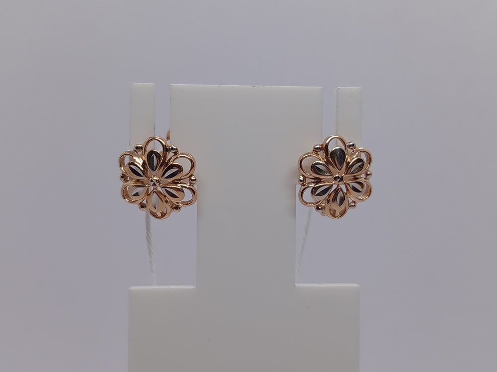 СБКМ585 СЕРЬГИ БЕЗ КАМНЯ (Au 585)