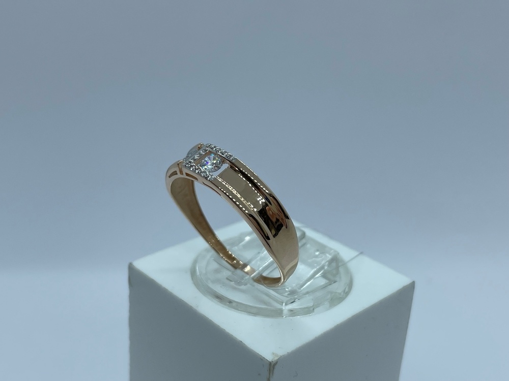 КОЛЬЦО С КАМНЯМИ (Au 585)