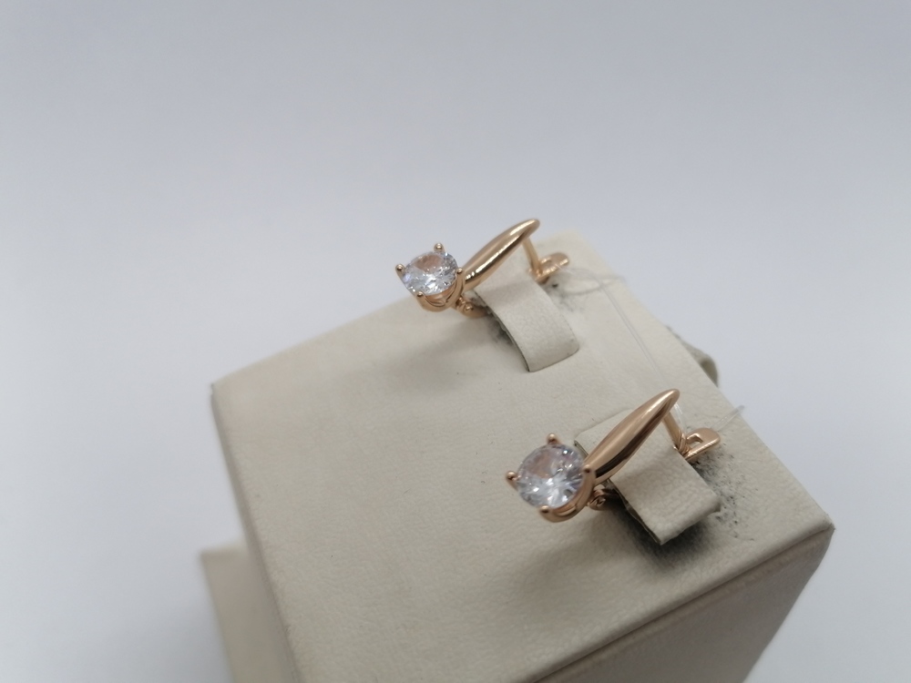 СЕРЬГИ С КАМНЕМ (Au 585)