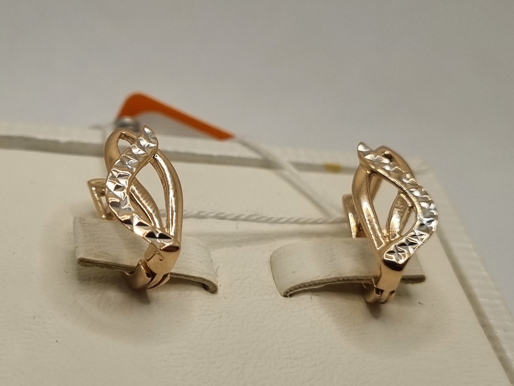 СБКМ585 СЕРЬГИ БЕЗ КАМНЯ (Au 585)