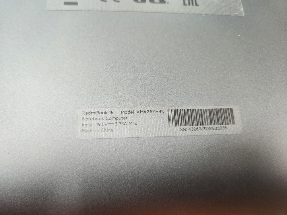 Ноутбук Xiaomi RedmiBook 15; I3-1115G4, Intel UHD Graphics, 8 Гб, 256 Гб, Нет