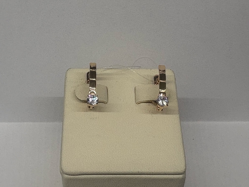 СЕРЬГИ С КАМНЕМ (Au 585)