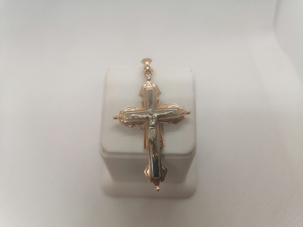 ПОДВЕСКА КРЕСТ без камня (Au 585)