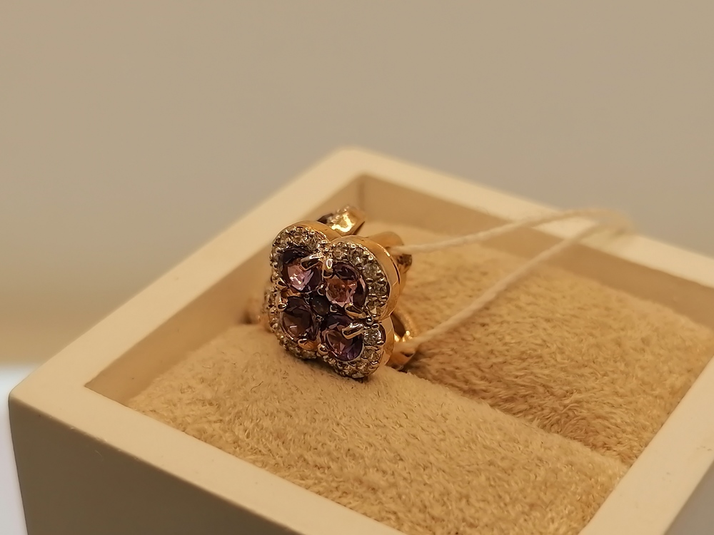 СЕРЬГИ ПУСЕТЫ с камнями (Au 585)