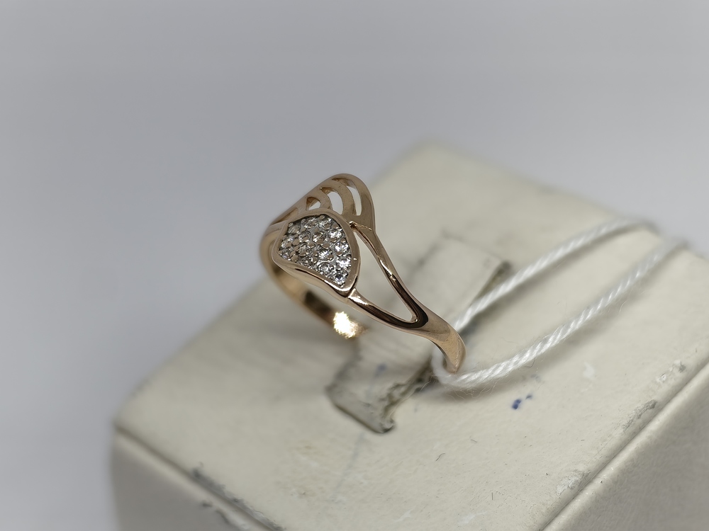 КОЛЬЦО С КАМНЯМИ (Au 585)