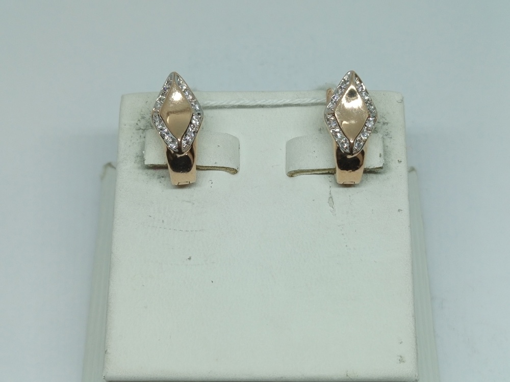 СКМИ585 СЕРЬГИ С КАМНЯМИ (Au 585)