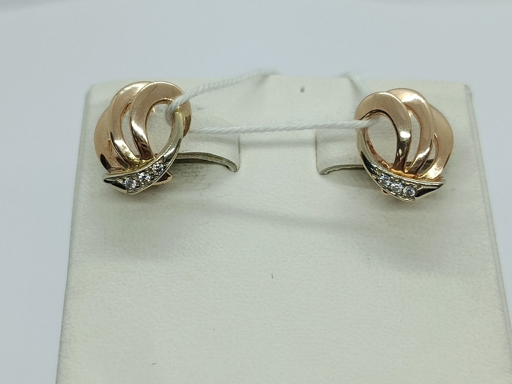 СКМИ585 СЕРЬГИ С КАМНЯМИ (Au 585)