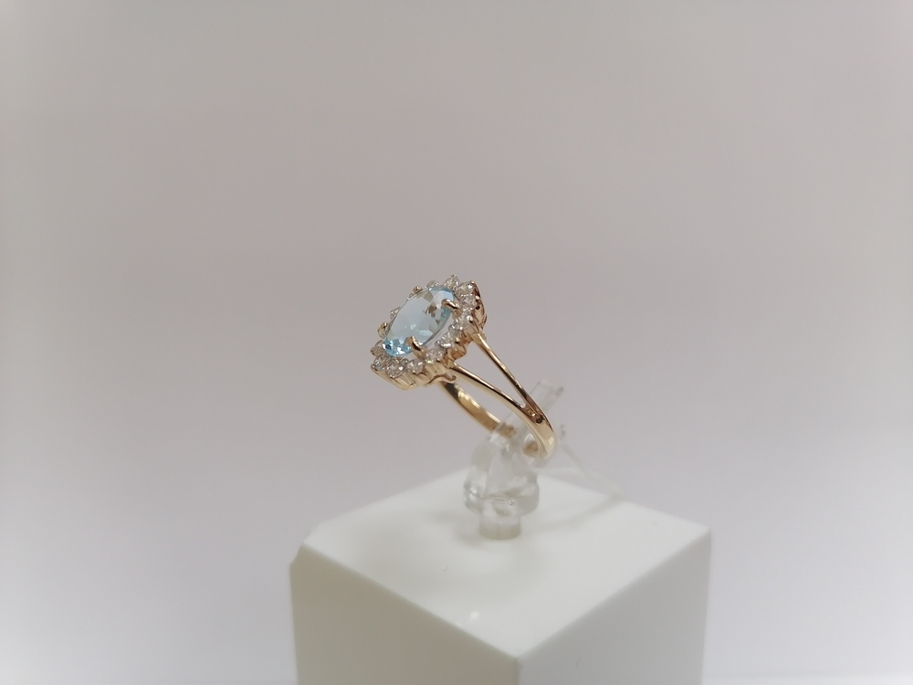 КОЛЬЦО С КАМНЯМИ (Au 585)