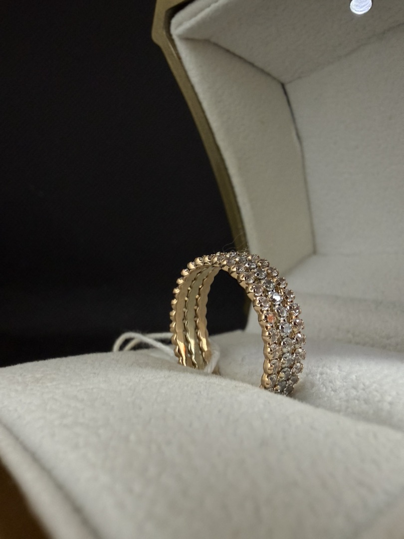 КОЛКМИ585 КОЛЬЦО С КАМНЯМИ (Au 585)