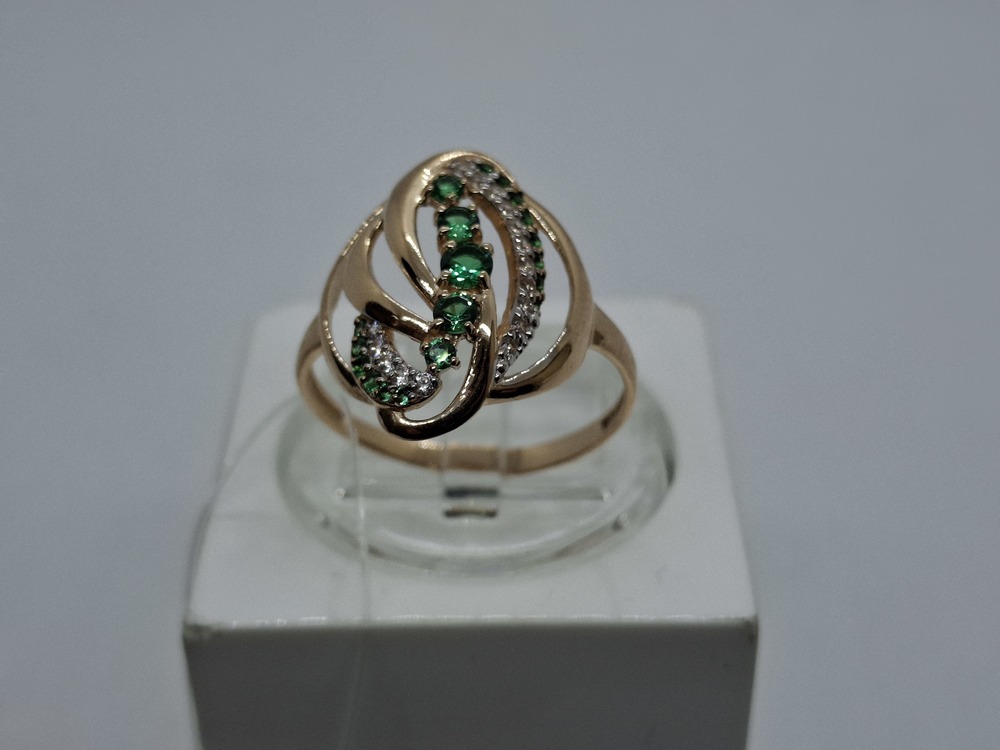 КОЛЬЦО С КАМНЯМИ (Au 585)