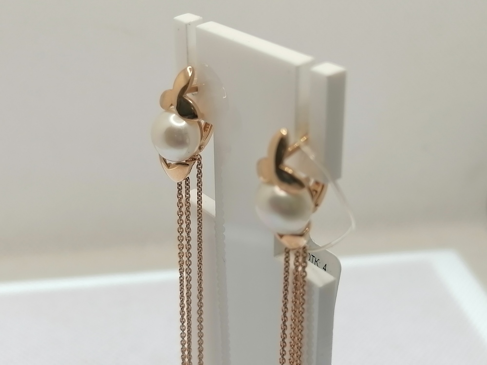 СЕРЬГИ ЖЕМЧУГ (Au 585)