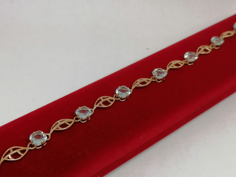 Б585 БРАСЛЕТ С КАМНЯМИ (Au 585)