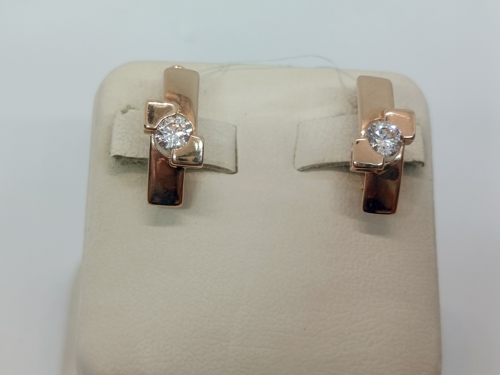 01-218040 СЕРЬГИ С КАМНЕМ (Au 585) 01-218040 СЕРЬГИ С КАМНЕМ (Au 585)
