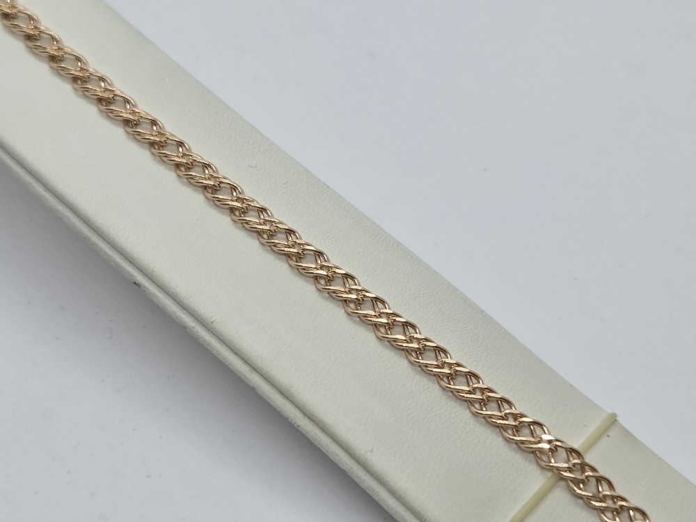 БРАСЛЕТ ПУСТОТЕЛЫЙ Ромб двойной (Au 585)