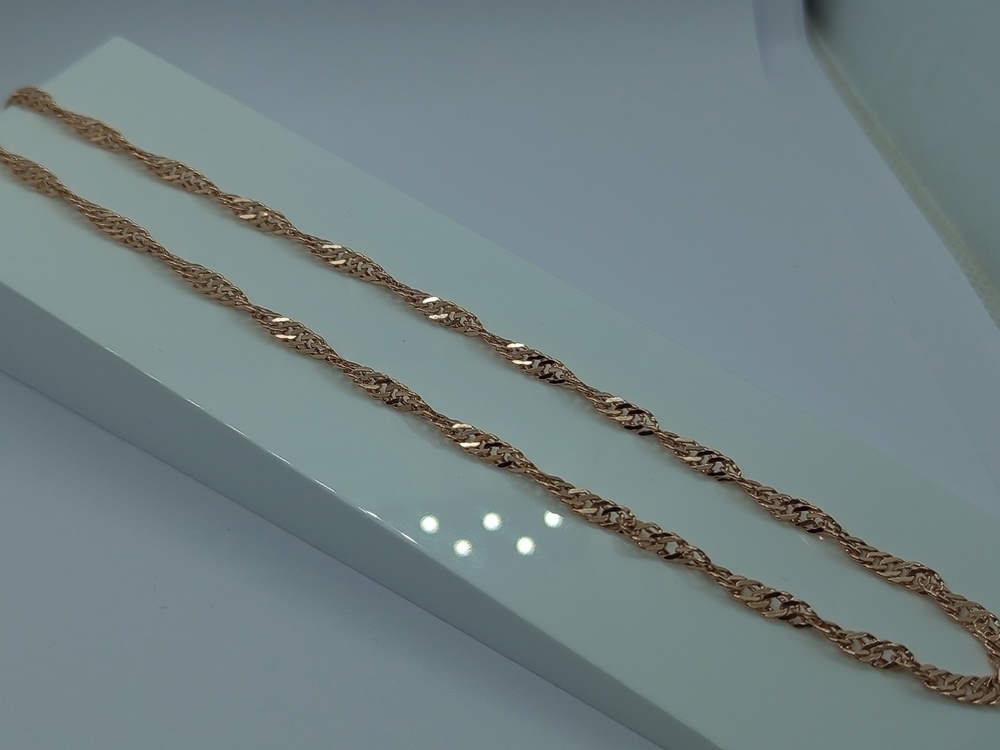 ЦЕПЬ ПУСТОТЕЛАЯ Сингапур (Au 585)