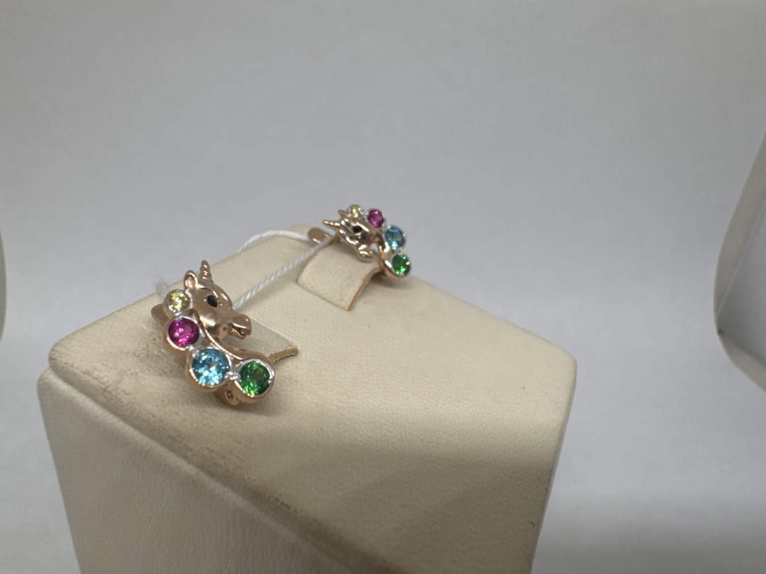 СЕРЬГИ С КАМНЯМИ (Au 585)